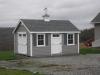 Deluxe Cape Cod 10′ x 16′ • Special order siding, white trim and doors, dark gray shutters, charcoal architectural shingles